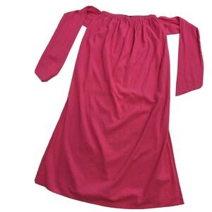 J. Crew off the shoulder Midi dress XS Hot Pink Cover Up